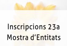 Registro para la 23ª exposición de entidades